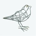 Youngs Metal Wire Table Bird Decor 72113